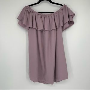 NWT Wishlist Apparel Lavender Off-Shoulder Tunic